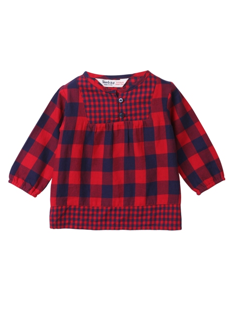 

Beebay Girls Red & Navy Blue Checked Top