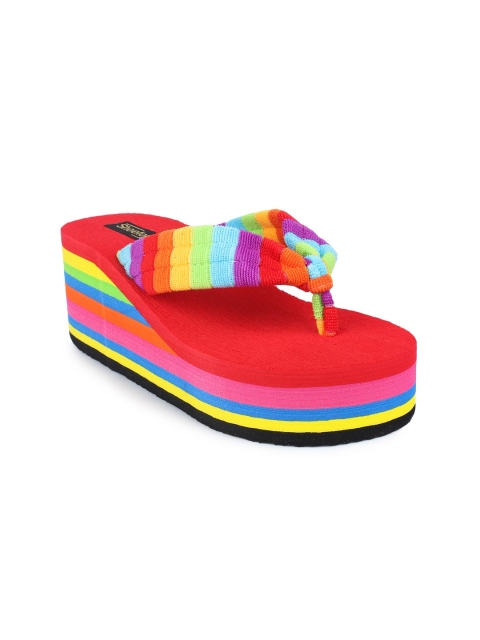 

Shoetopia Women Multicoloured Solid Wedges, Multi