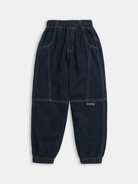

Hopscotch Boys Blue Jogger High-Rise Stretchable Jeans