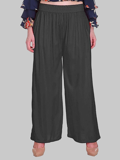 

SAUNDARYA Women Black Relaxed Fit Palazzos