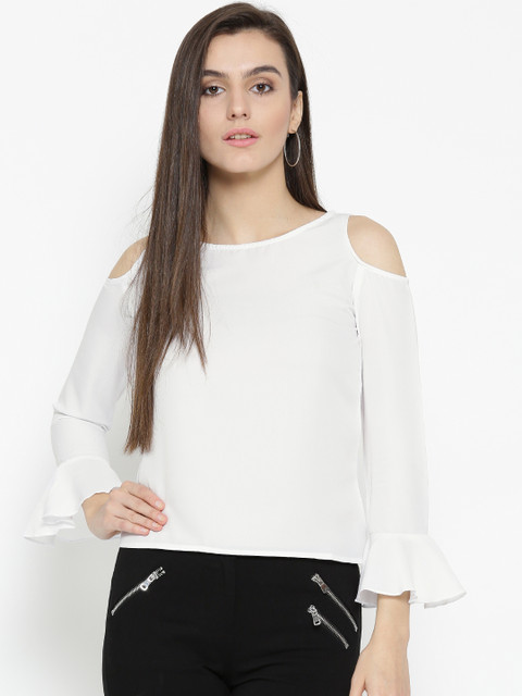 

U&F Women White Solid Top