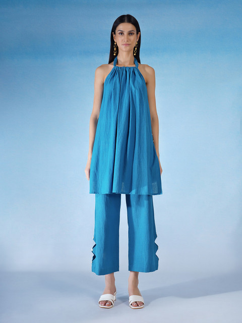 

blue hour Women Blue Top with Palazzos