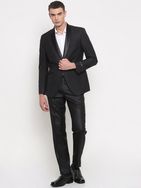 

Theme Men Charcoal Grey Single-Breasted Regular Fit Party Suit