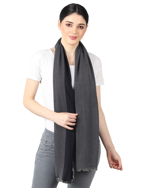 

FWC FILL WITH COLOURS Women Blue & Grey Colourblocked Stole
