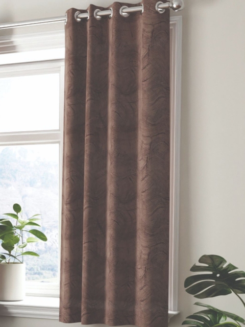 

BIANCA Brown Room Darkening Blackout Eyelet Window Curtain