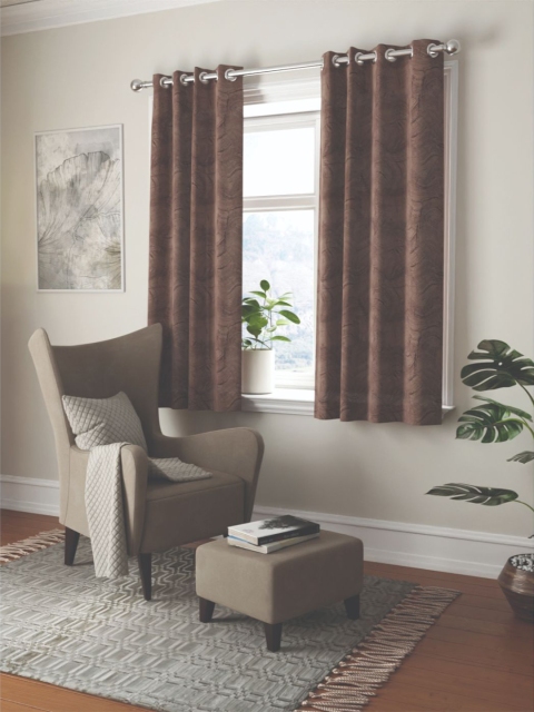 

BIANCA Set of 2 Brown Room Darkening Window Curtain