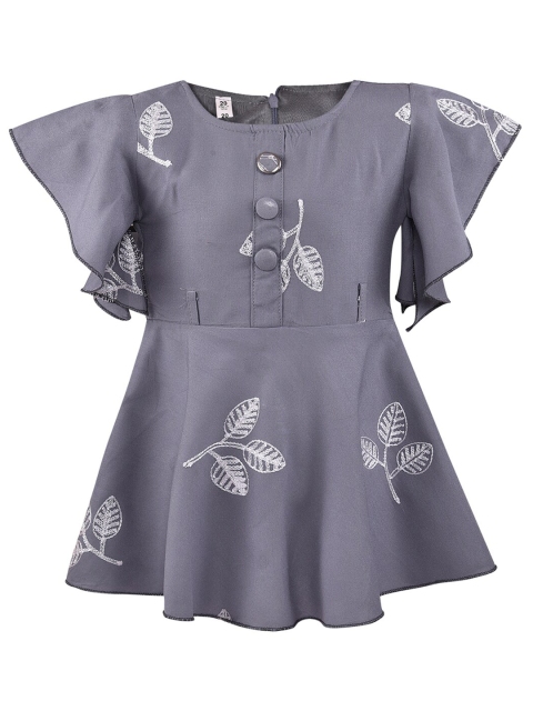 

Wish Karo Girls Grey Embellished Dress