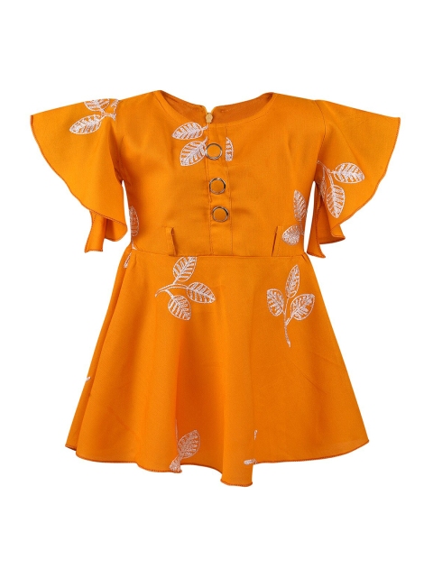 

Wish Karo Yellow Floral Embroidered Dress