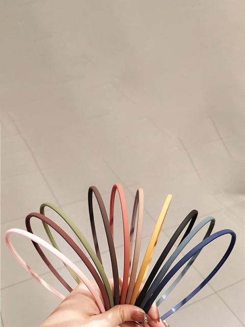 

CHRONEX Set Of 12 Hair Bands, Pink