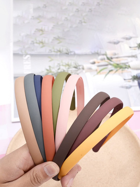 

CHRONEX Women Pack of 6 Plastic Elastic Hair Bands, Pink