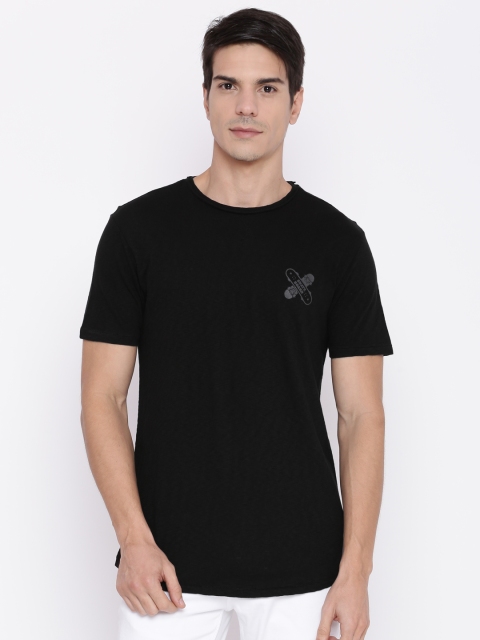 

Forca by Lifestyle Men Black Printed Round Neck T-shirt