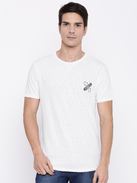 

Forca by Lifestyle Men White Printed Round Neck T-shirt