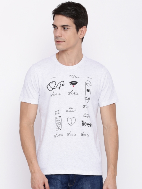 

Fame Forever by Lifestyle Men White Printed Round Neck T-shirt