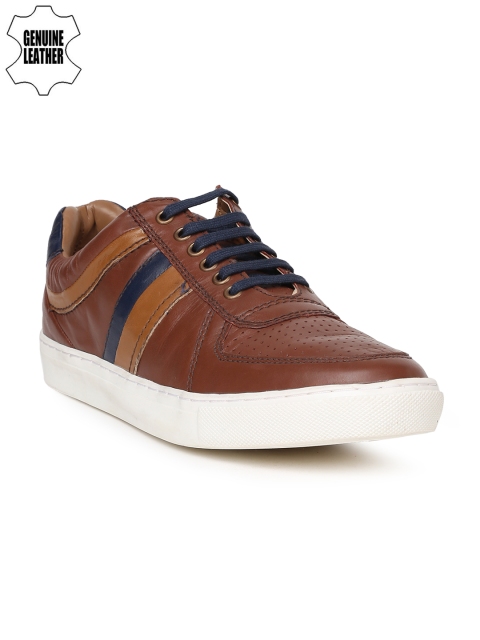 

Ruosh Men Brown Striped Sneakers