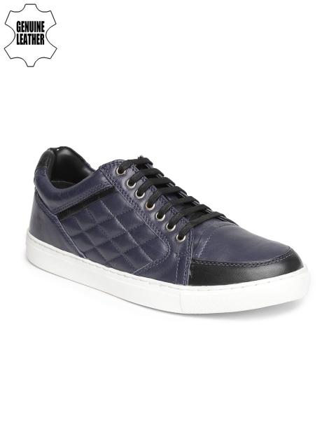 

Ruosh Men Navy Leather Sneakers, Navy blue