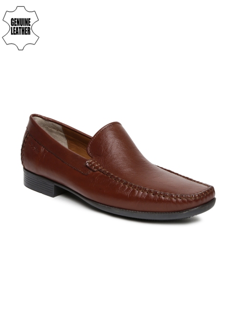 

Ruosh Work Men Brown Genuine Leather Semiformal Slip-Ons
