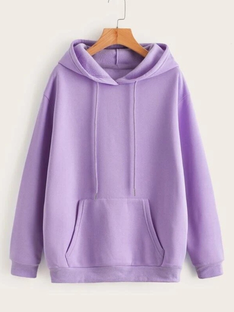 

JUNEBERRY Women Purple Hooded Sweatshirt