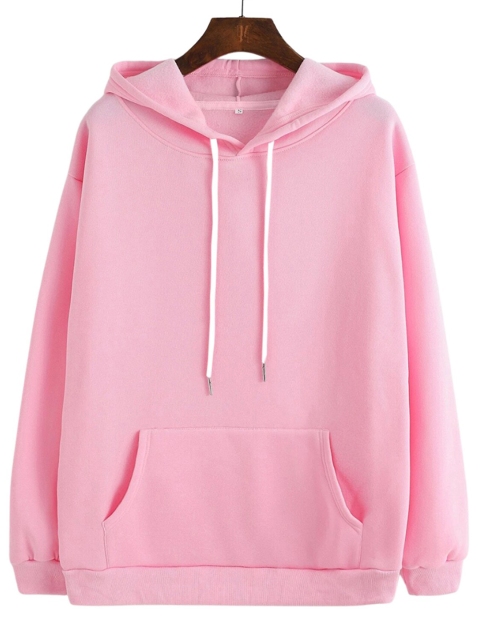 

JUNEBERRY Women Pink Hooded Sweatshirt