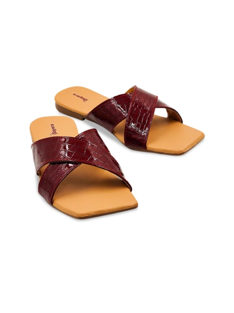 

Sayera Women Maroon Open Toe Flats