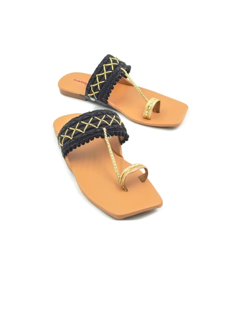 

Sayera Women Black Embellished One Toe Flats