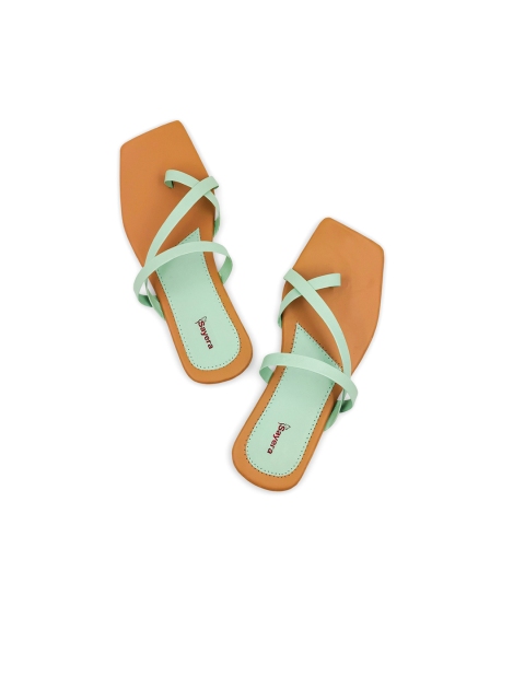 

Sayera Women Green Open Toe Flats