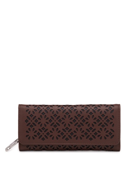 

Butterflies Women Brown Self-Design Threefold Wallet
