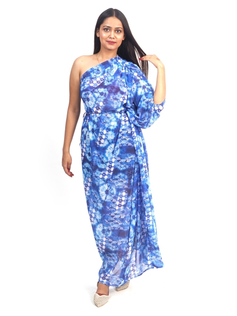 

Rajoria Instyle Women Multicoloured Tie and Dye Georgette Maxi Maxi Dress, Multi