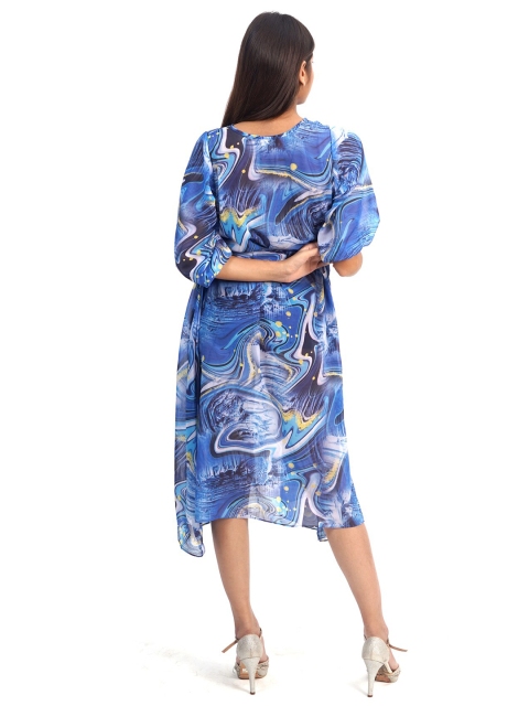 

Rajoria Instyle Women Blue Georgette A-Line Midi Dress