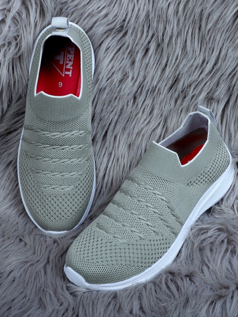 

TPENT Women Green Mesh Walking Non-Marking Shoes