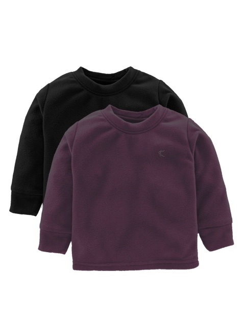 

Kanvin Boys Pack Of 2 Black & Wine Sweatshirt