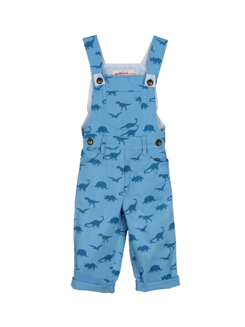 

My Little Lambs Kids Blue Printed Dungarees