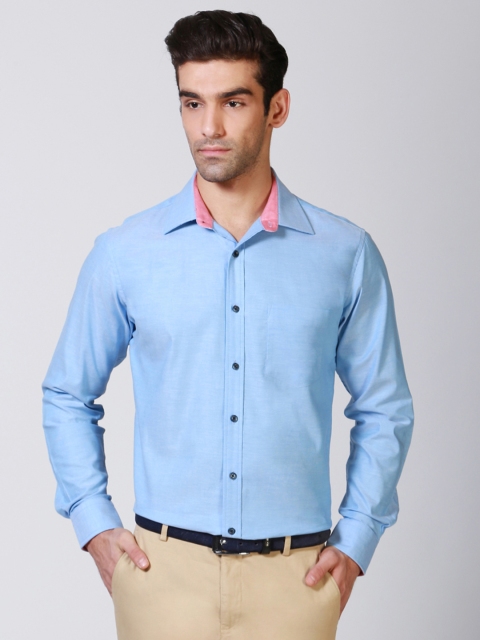 

Allen Solly Men Blue Regular Fit Solid Casual Shirt