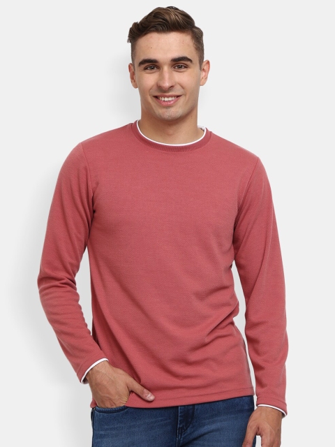 

V-Mart Men Pink Cotton T-shirt