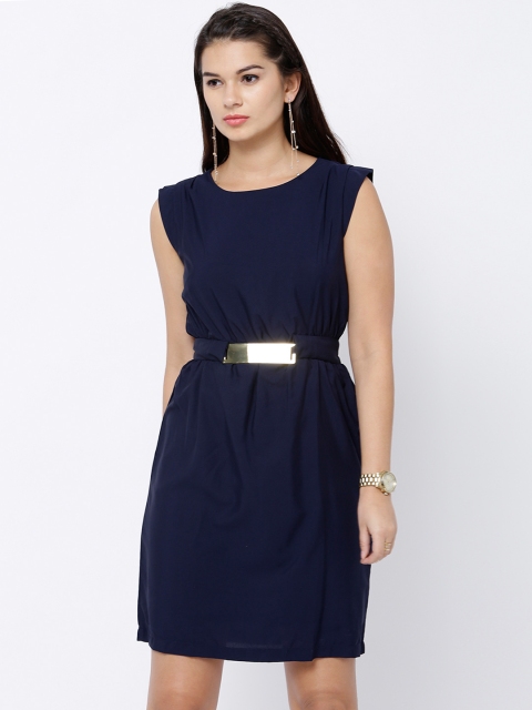 

Tokyo Talkies Women Navy Blue Solid Sheath Dress