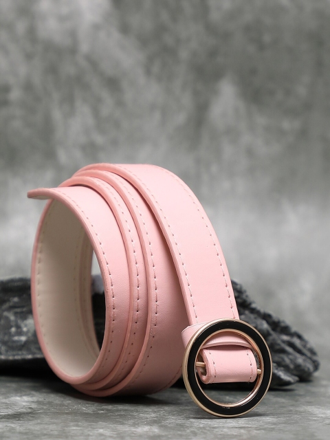 

HAUTE SAUCE by Campus Sutra Women Pink Solid Slim Waist Belt
