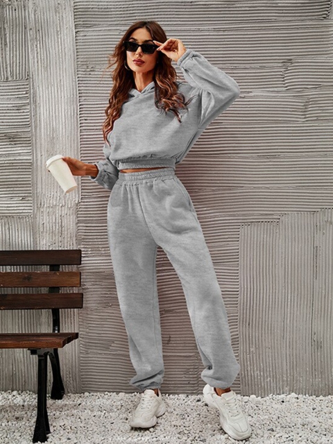 

BoStreet Women Grey T-shirt with Trousers