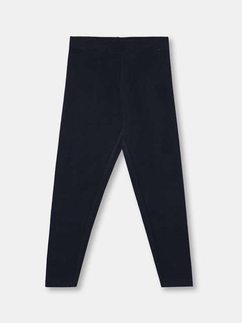 

R&B Girls Navy Blue Solid Ankle-Length Leggings