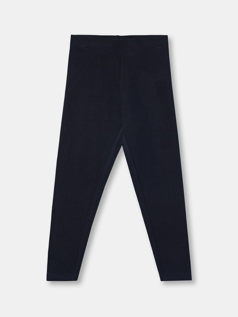 

R&B Girls Black Solid Cotton Leggings