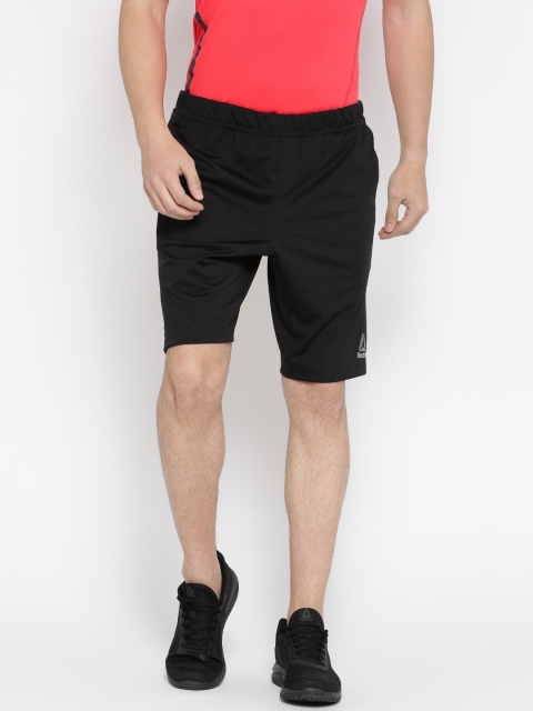 

Reebok Men Black Speedwick Knit Sports Shorts