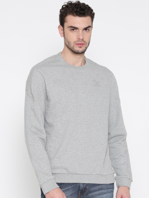 

Reebok Classic Men Grey Melange F Franchise FT Crew Solid Sweatshirt