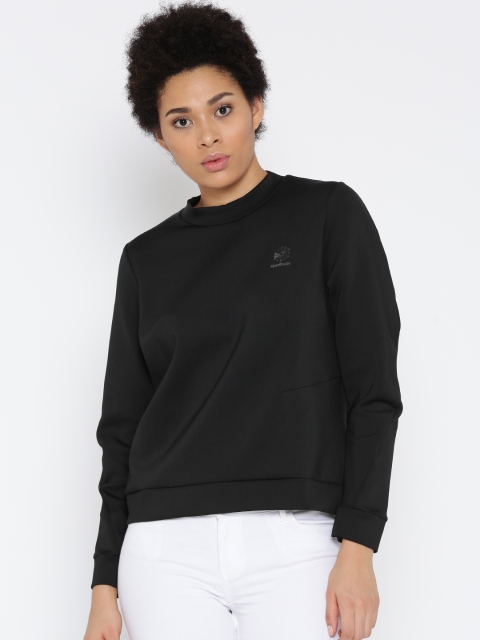 

Reebok Classic Women Black DC TECH Solid Sweatshirt