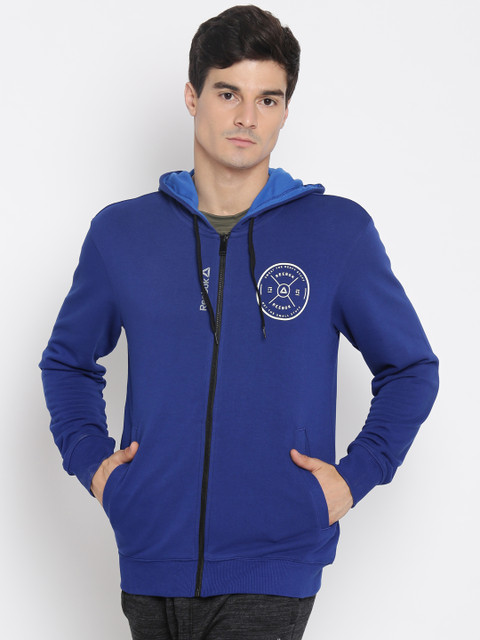 

Reebok Men Blue Solid ESSENTIAL HDY Sweatshirt