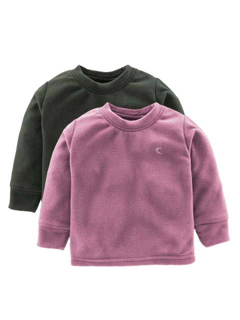 

Kanvin Boys Pack of 2 Olive Green & Pink Sweatshirts