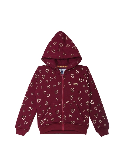

612League Girls Purple Printed Hooded Sweatshirt
