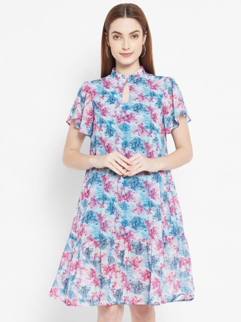 

VALBONE women Multicoloured Floral A-Line Dress, Multi