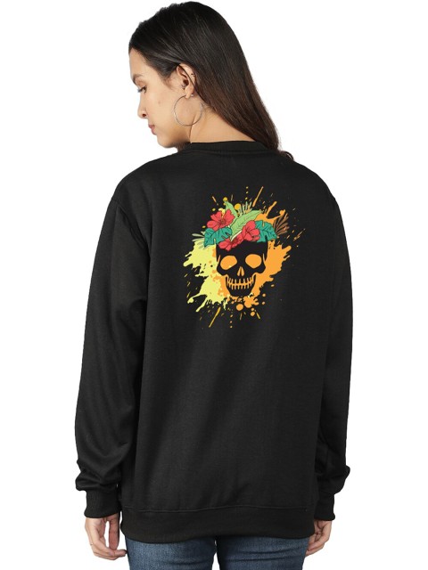 

Mad Over Print Women Black Sweatshirt