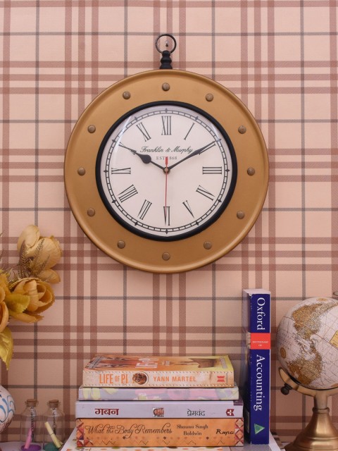 

Home Sparkle Off-White Dial Analogue 35 cm x 30 cm Wall Clock