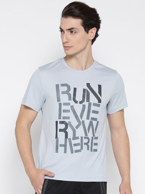 

Reebok Men Grey SS Round Neck T-shirt