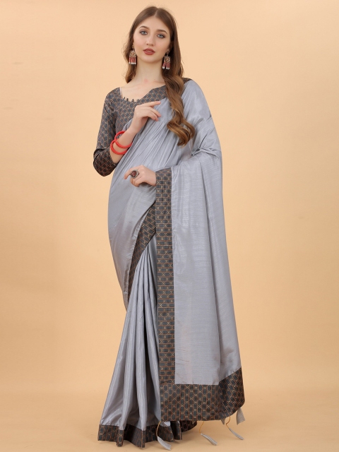 

TEREZA Grey & Beige Pure Silk Saree