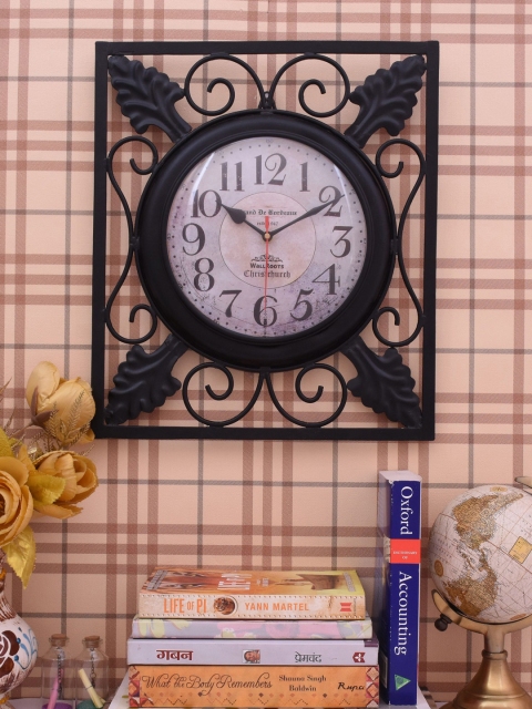 

Home Sparkle Grey Melange Dial Analogue 38 cm x 33 cm Wall Clock